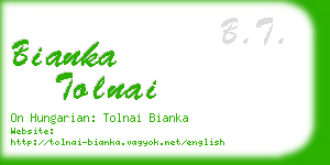 bianka tolnai business card